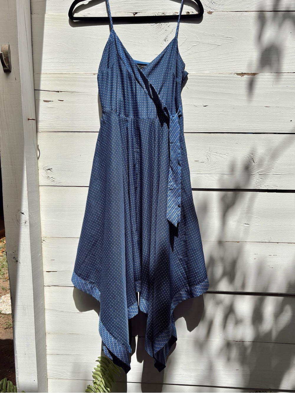 Banana Republic Navy Handkerchief Hem Navy Wrap Dress 2